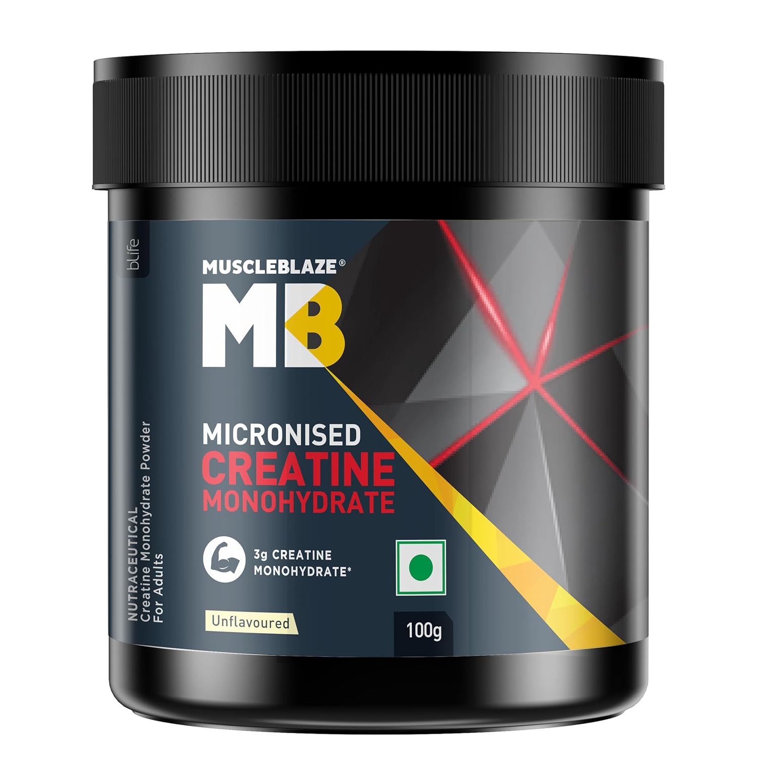 MuscleBlaze Micronized Creatine Monohydrate Powder - Fruit Splash (200g)